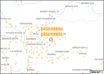 map of Qāsemābād