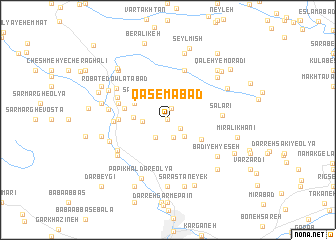 map of Qāsemābād