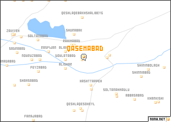 map of Qāsemābād