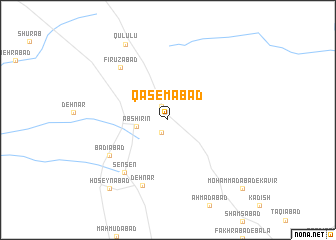 map of Qāsemābād