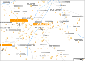 map of Qāsemābād