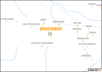 map of Qāsemābād