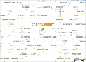 map of Qaşr al Banāt