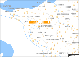 map of Qaşr al Jibālī
