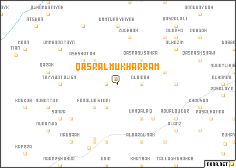 map of Qaşr al Mukharram