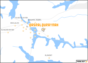 map of Qaşr al Quraynah