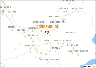 map of Qaşr-e Jamāl