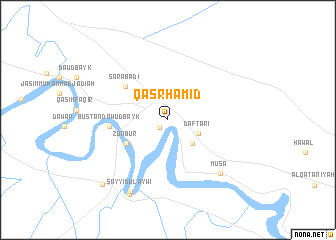 map of Qaşr Ḩāmid