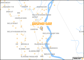 map of Qaşr Ḩaydar