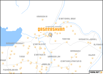 map of Qaşr Rashwān