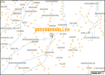 map of Qaşşāb Maḩalleh