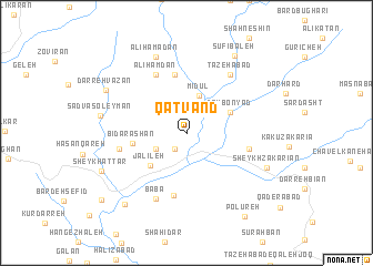 map of Qaţvand