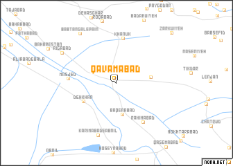 map of Qavāmābād