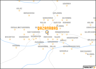 map of Qāzānābād