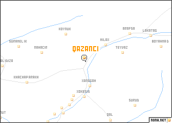 map of Qazançı