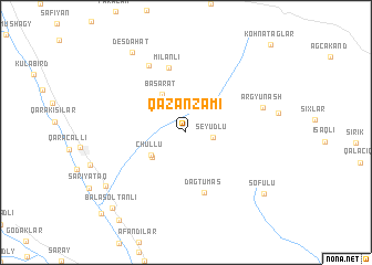 map of Qazanzǝmi