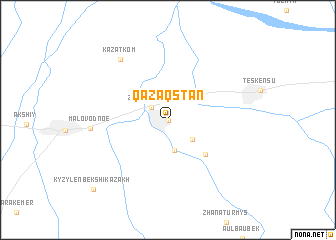 map of Qazaqstan