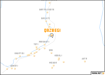 map of Qazbegi