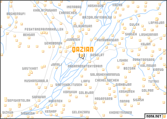 map of Qāzīān