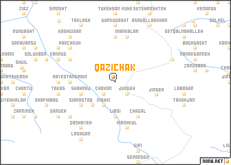 map of Qāẕī Chāk