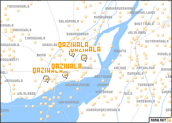 map of Qāzīwāla