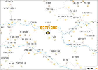 map of Qaziyāwa