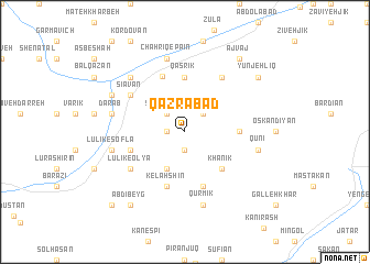 map of Qaz̄rābād