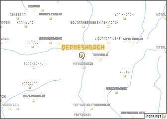 map of Qermesh Dāgh