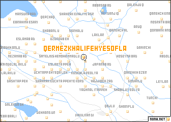 map of Qermez Khalīfeh-ye Soflá