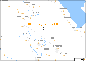 map of Qeshlāq-e Anjīreh