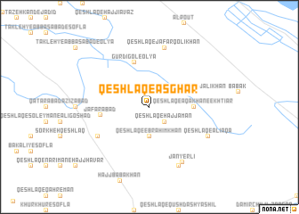 map of Qeshlāq-e Aşghar