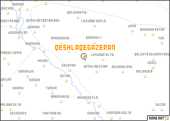 map of Qeshlāq-e Gāzerān