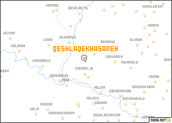 map of Qeshlāq-e Khasāreh