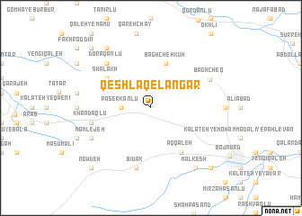 map of Qeshlāq-e Langar