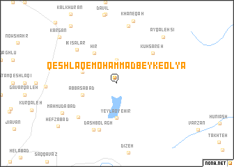 map of Qeshlāq-e Moḩammad Beyk-e ‘Olyā