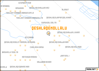 map of Qeshlāq-e Mollālū