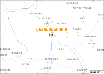 map of Qeshlāq-e Raḩīm