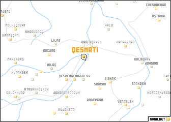 map of Qesmatī