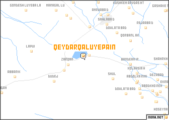map of Qeydar Qalū-ye Pā\
