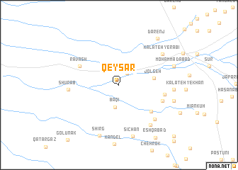 map of Qeyşār