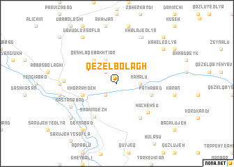 map of Qezel Bolāgh