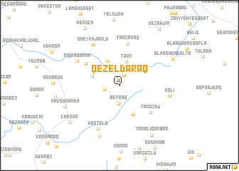 map of Qezel Daraq