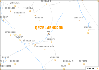 map of Qezeljeh Kand