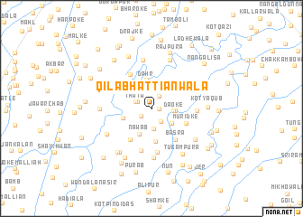 map of Qila Bhattiānwāla