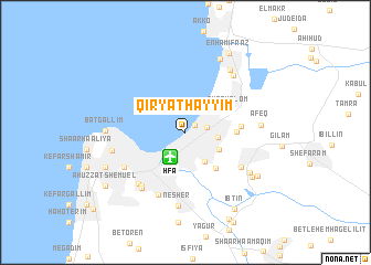 map of Qiryat H̱ayyim