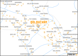 map of Qolqūchān
