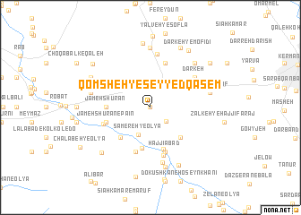 map of Qomsheh-ye Seyyed Qāsem