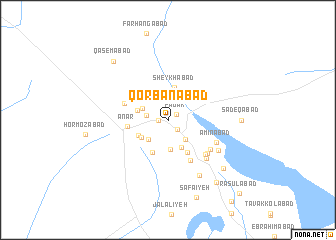 map of Qorbānābād