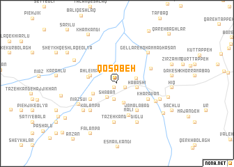 map of Qoşābeh