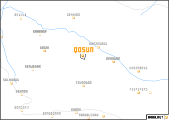 map of Qoşūn